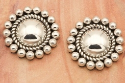 Artie Yellowhorse Rising Sun Sterling Silver Post Earrings